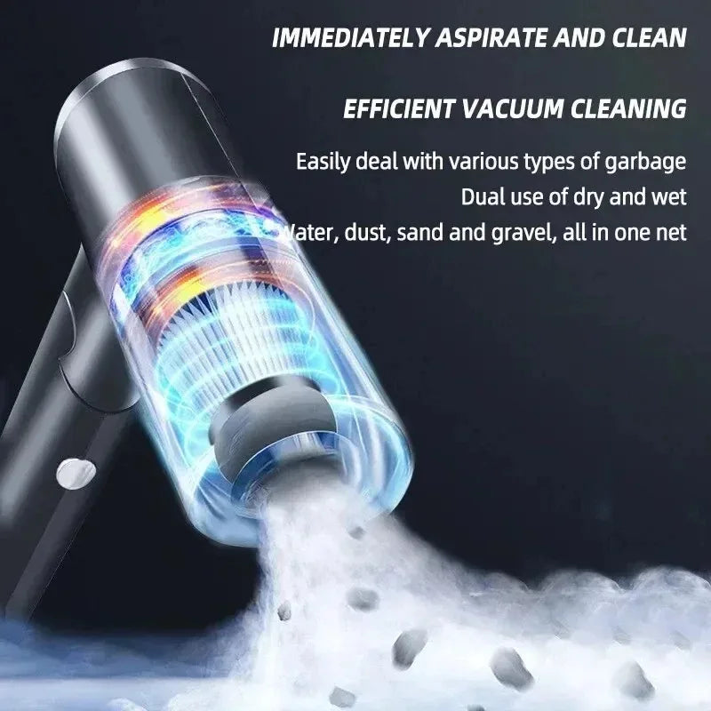 Aspiradora Inalámbrica Portátil 120W - Doble Uso Auto y Hogar
