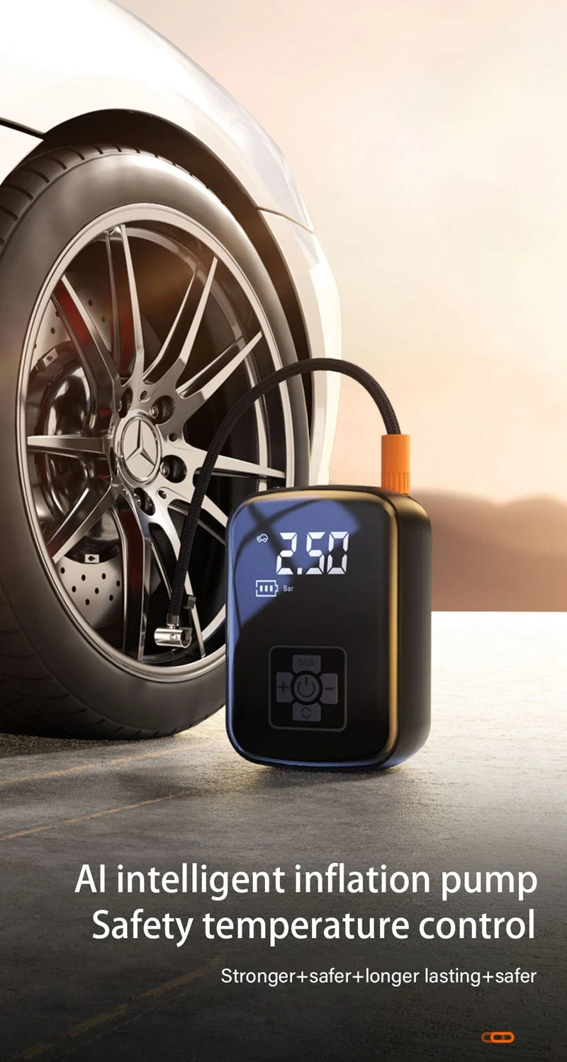 Compresor de Aire 150PSI Alámbrico/Inalámbrico para Auto y Moto