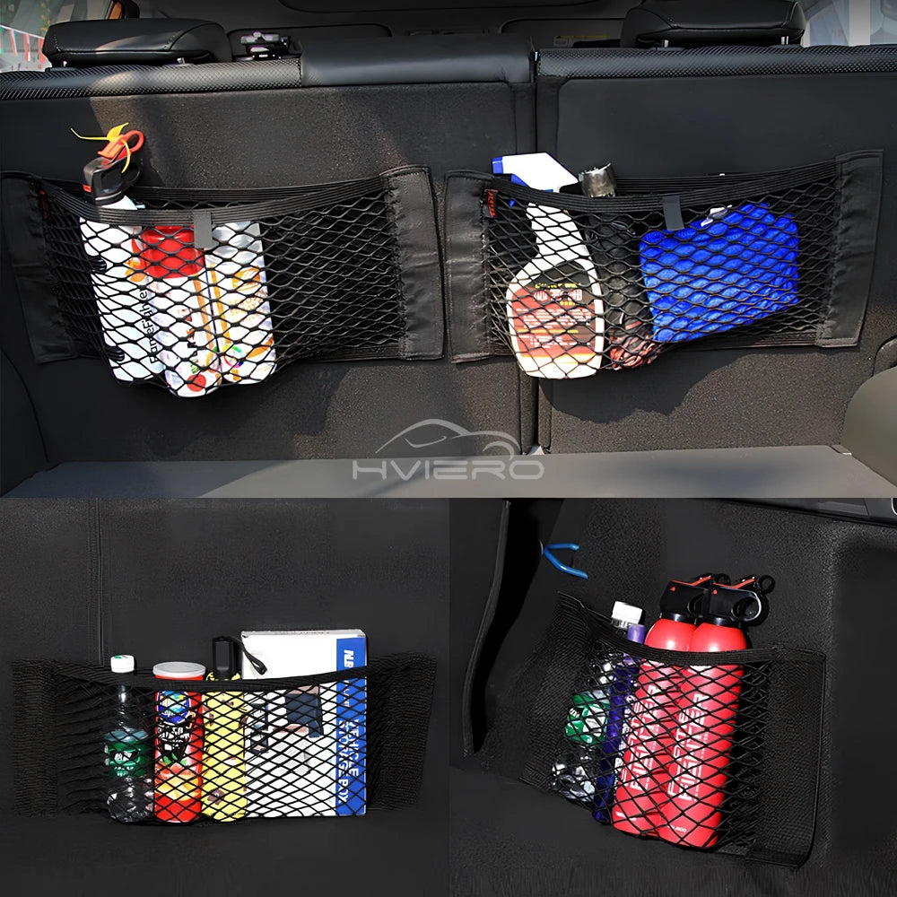 Red Organizadora Elástica para Cajuela - Universal con Velcro y Alta Capacidad