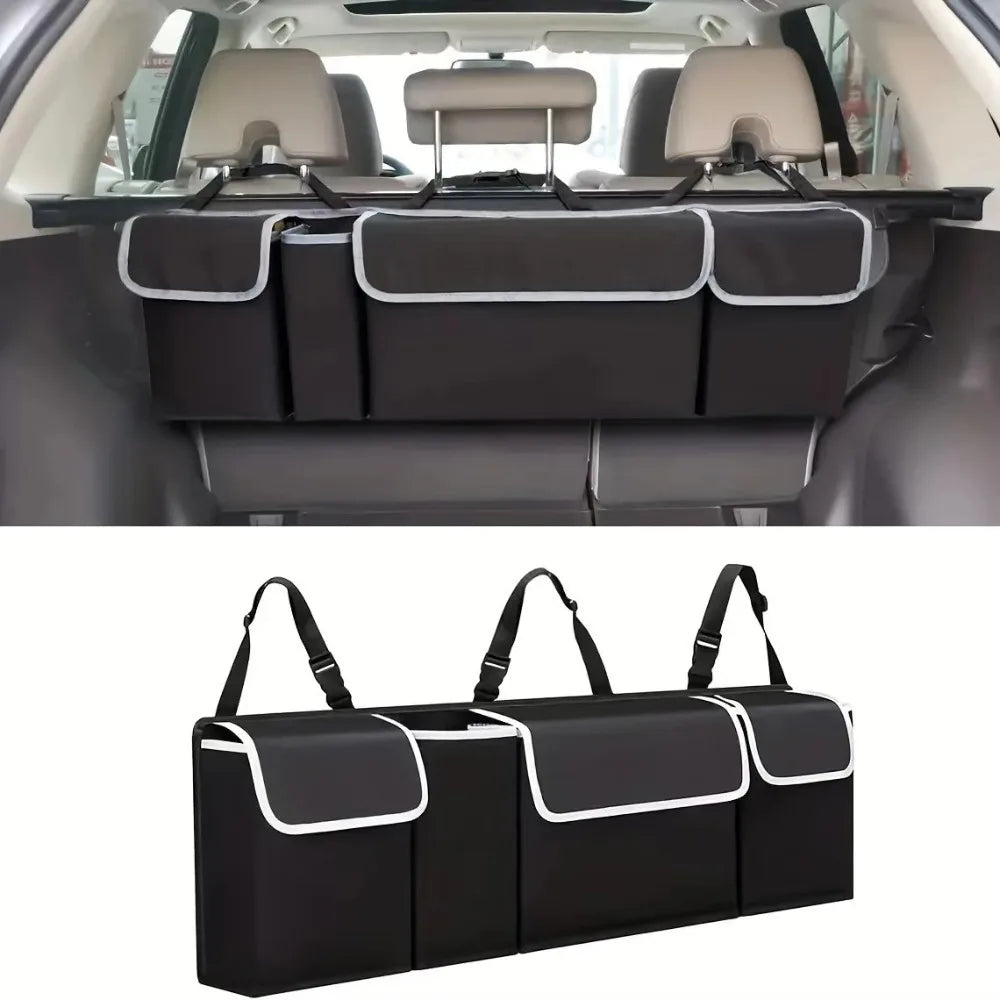 Bolsa Organizadora Colgante para Asiento Trasero - Impermeable con Bolsillo de Malla