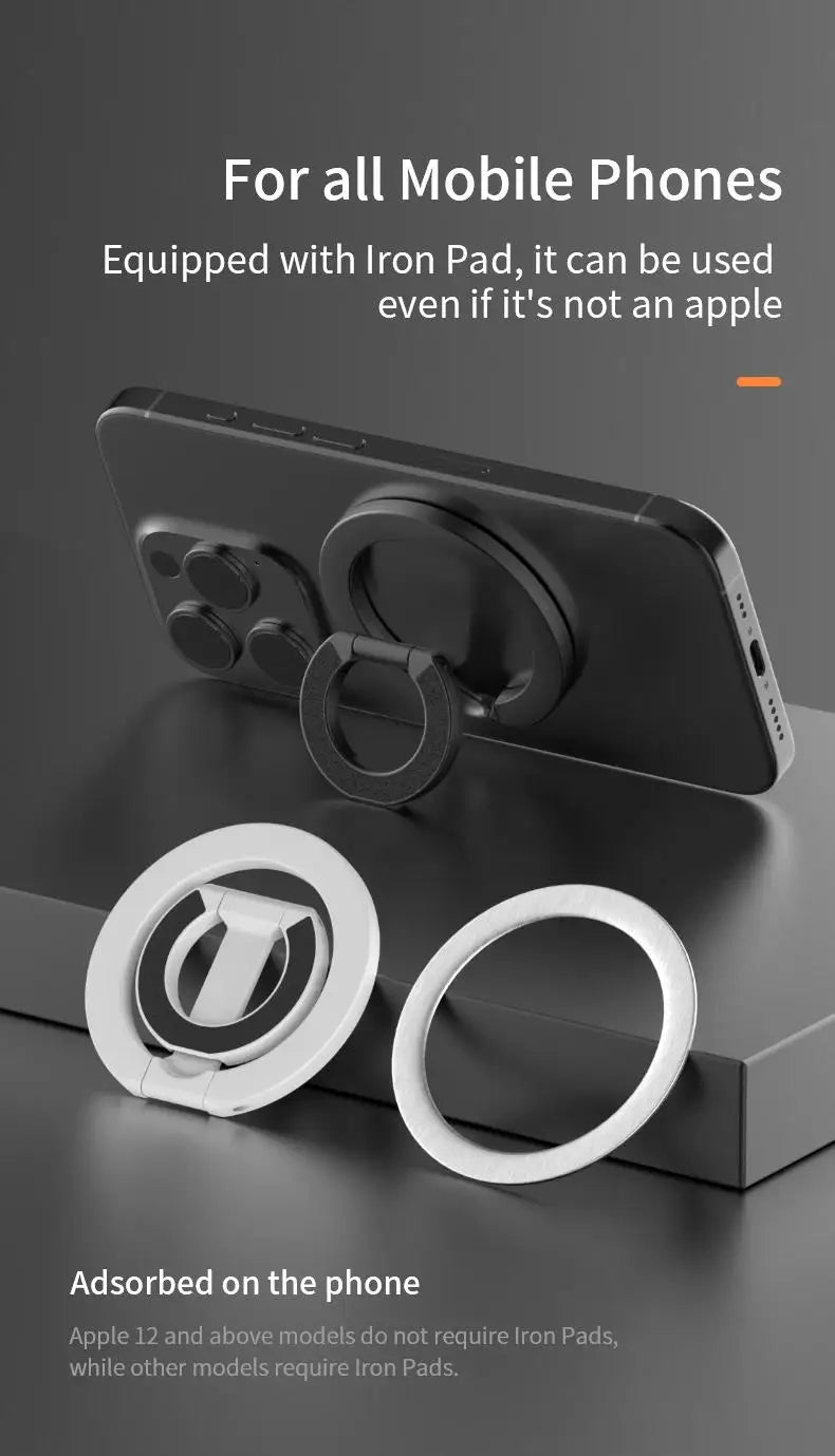 Soporte Plegable Magnético Doble Cara para Celular - Anillo y Base Universal