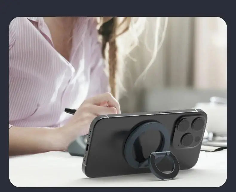 Soporte Plegable Magnético Doble Cara para Celular - Anillo y Base Universal