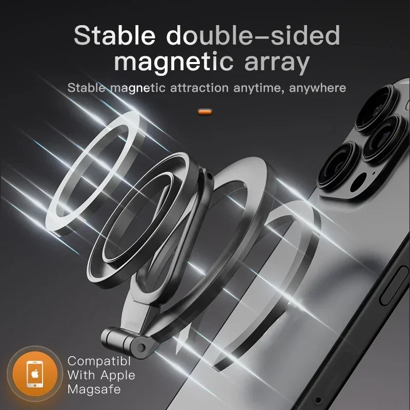 Anillo Soporte MagSafe Doble Cara Plegable - Base Portátil Universal para iPhone