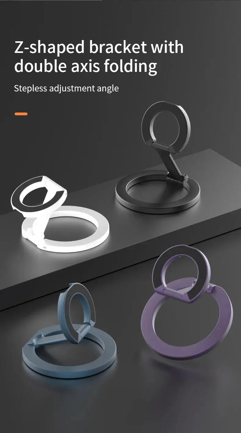 Soporte Plegable Magnético Doble Cara para Celular - Anillo y Base Universal