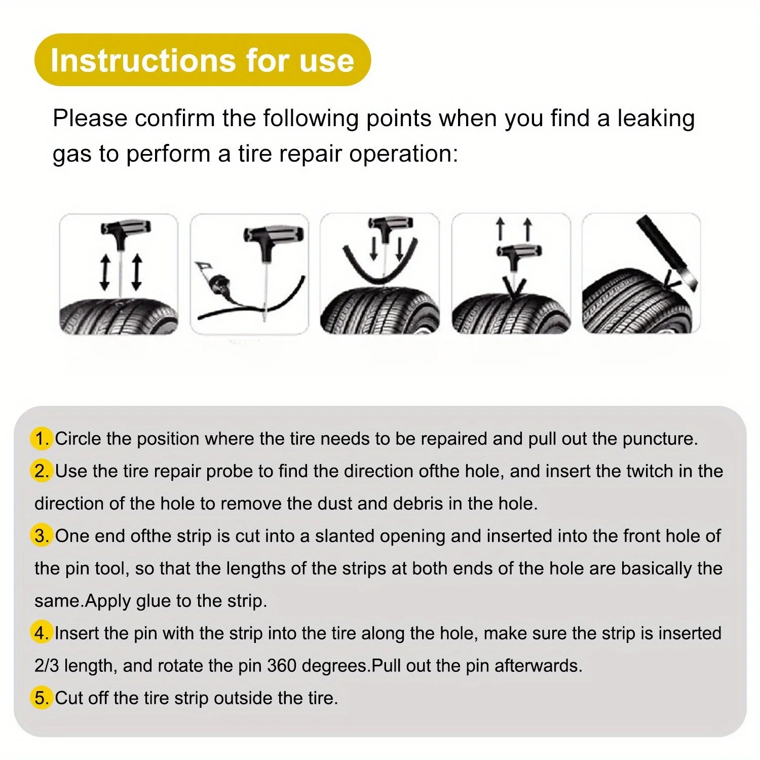 Kit de Reparación de Llantas de Emergencia - Parches y Pegamento para Auto y Camioneta