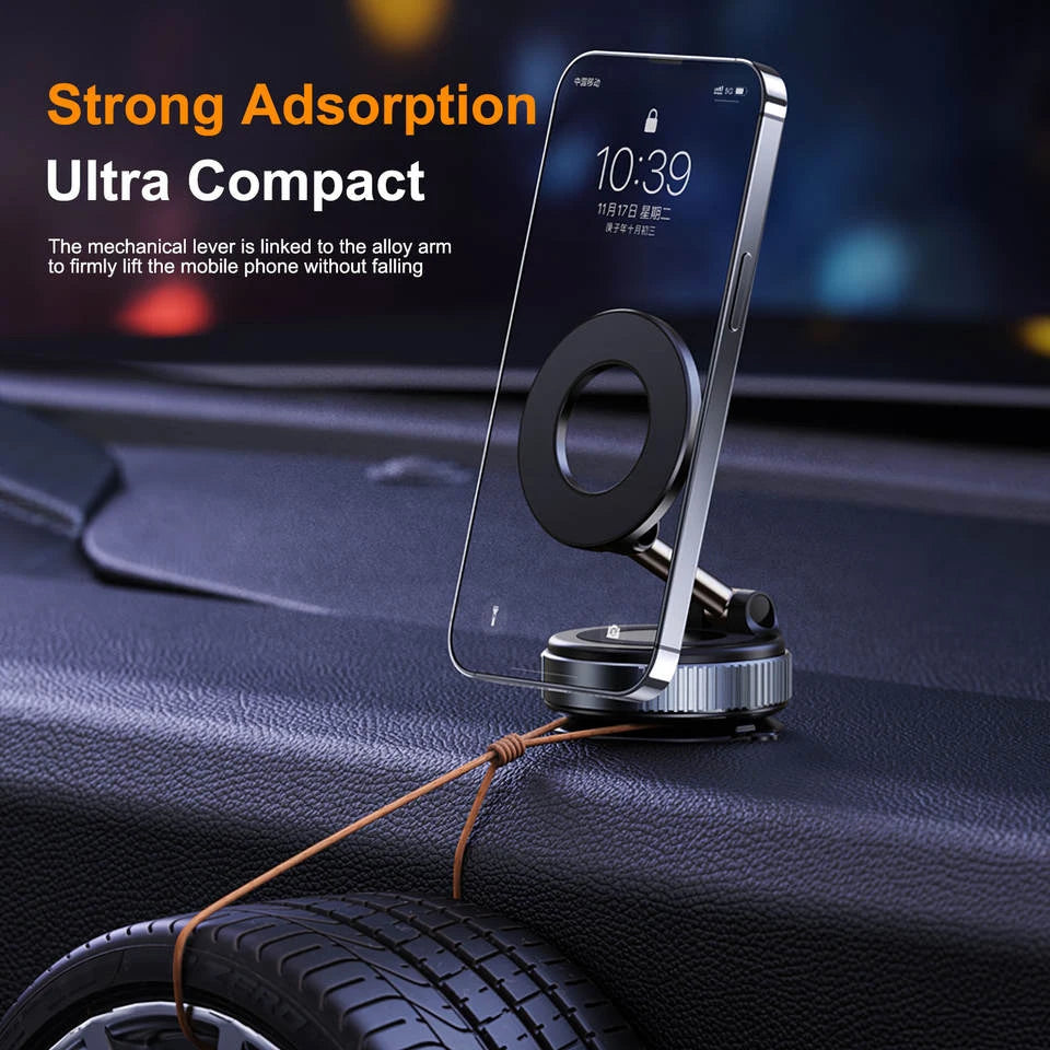 Soporte Magnético Plegable para Auto - 360° Ajustable Ventosa Universal