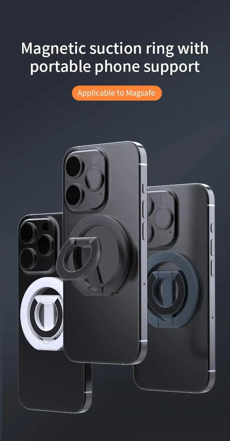 Soporte Plegable Magnético Doble Cara para Celular - Anillo y Base Universal