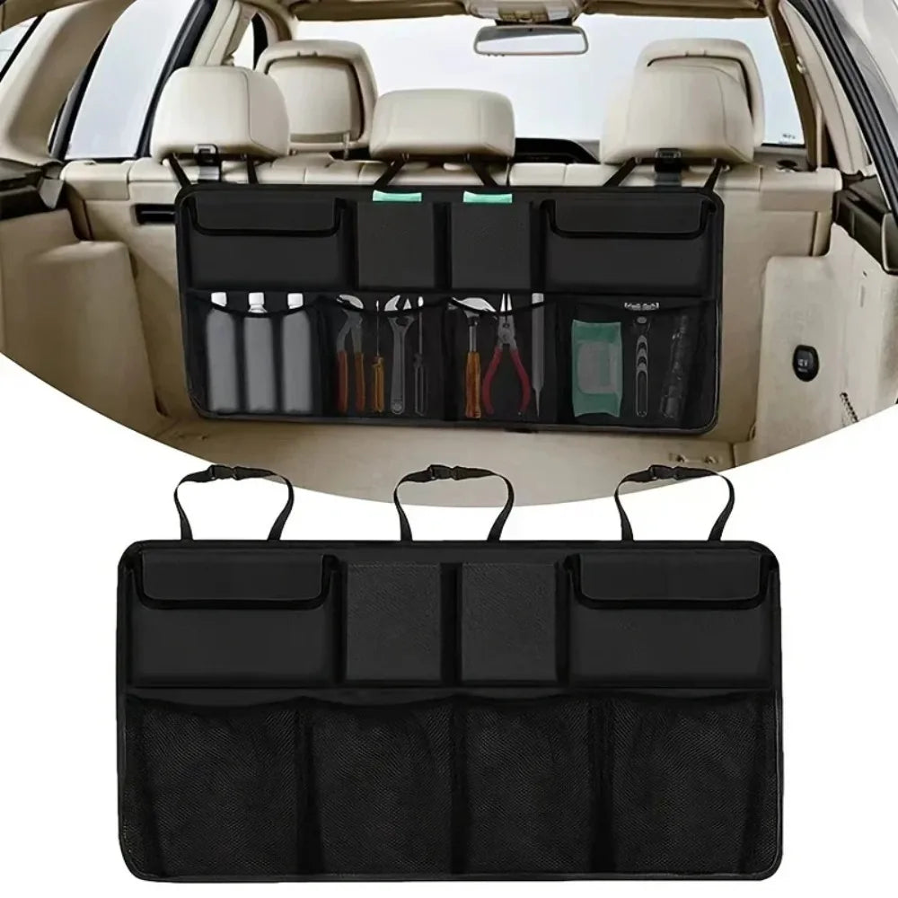 Bolsa Organizadora Colgante para Asiento Trasero - Impermeable con Bolsillo de Malla