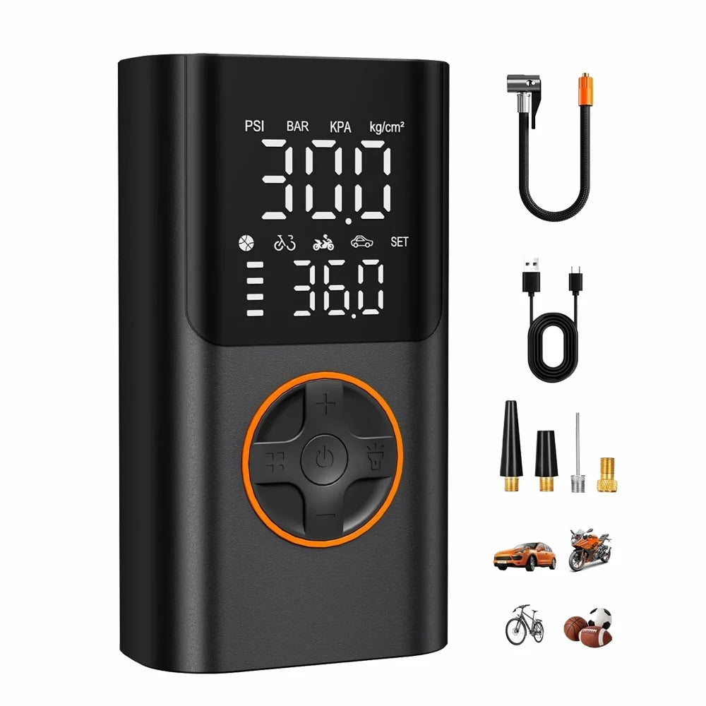 Mini Inflador de Llantas 150PSI - Portátil Inalámbrico Recargable