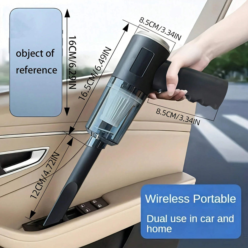 Aspiradora 3 en 1 - Succión y Soplado USB Recargable para Auto y Hogar