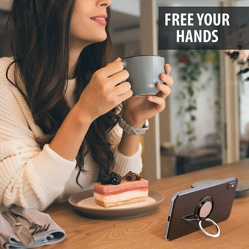 Anillo Soporte 360° para Celular - Magnético Universal con Base para Auto