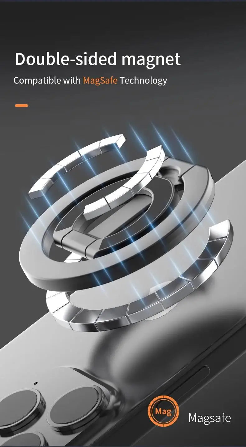 Soporte Plegable Magnético Doble Cara para Celular - Anillo y Base Universal