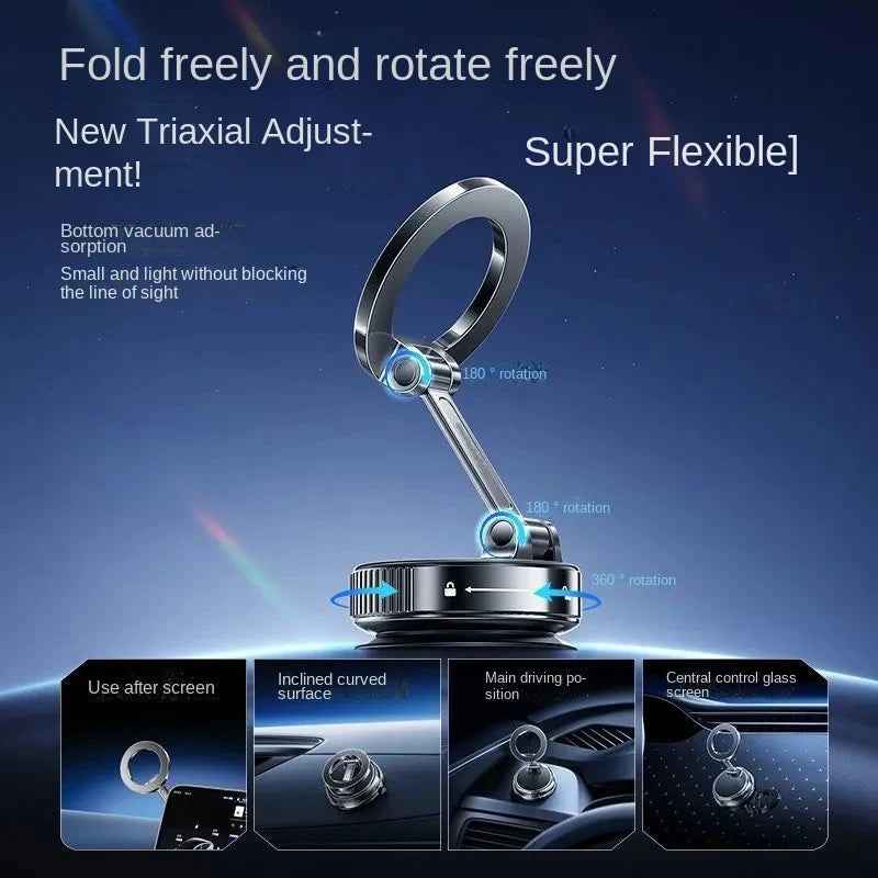 Soporte Magnético Plegable para Auto - 360° Ajustable Ventosa Universal