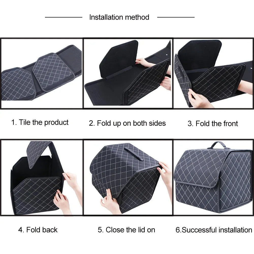 Caja Organizadora de Cajuela - Gran Capacidad Plegable con Asa