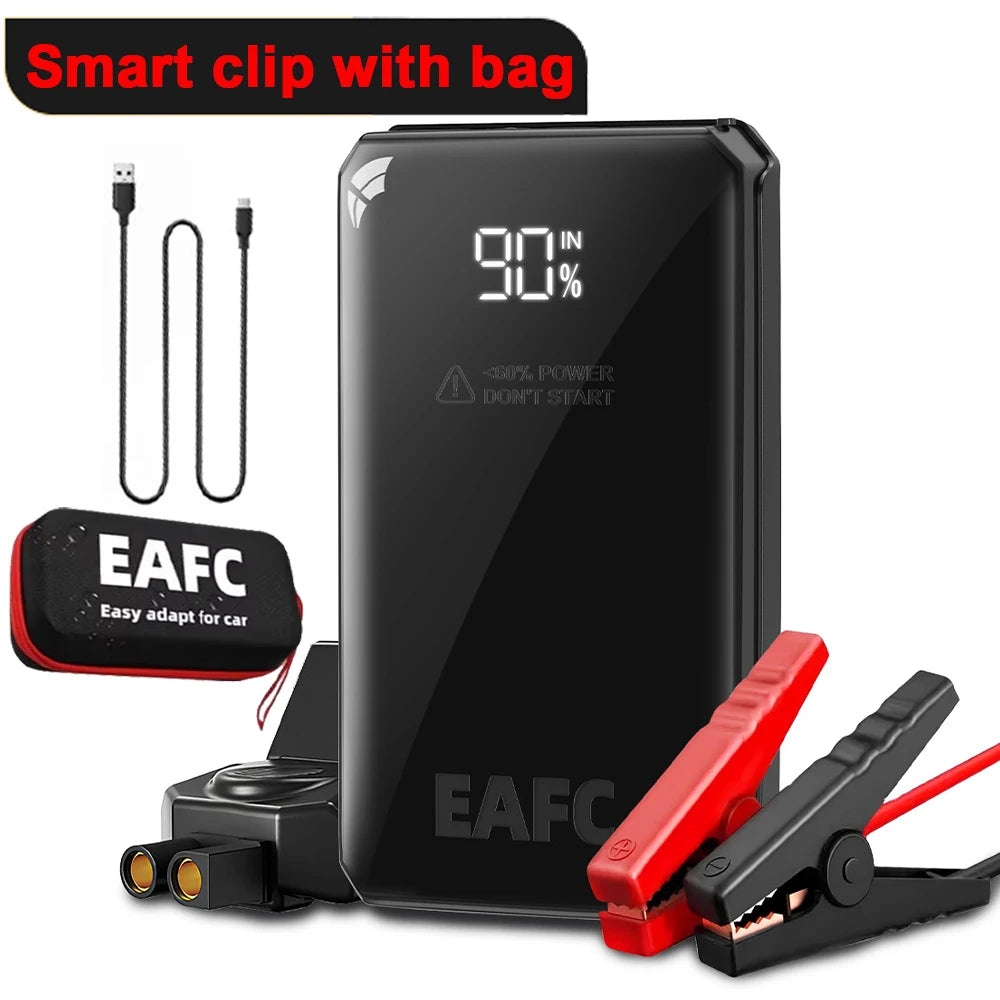 Arrancador de Batería Portátil 1000A - Power Bank para Auto con Luz LED