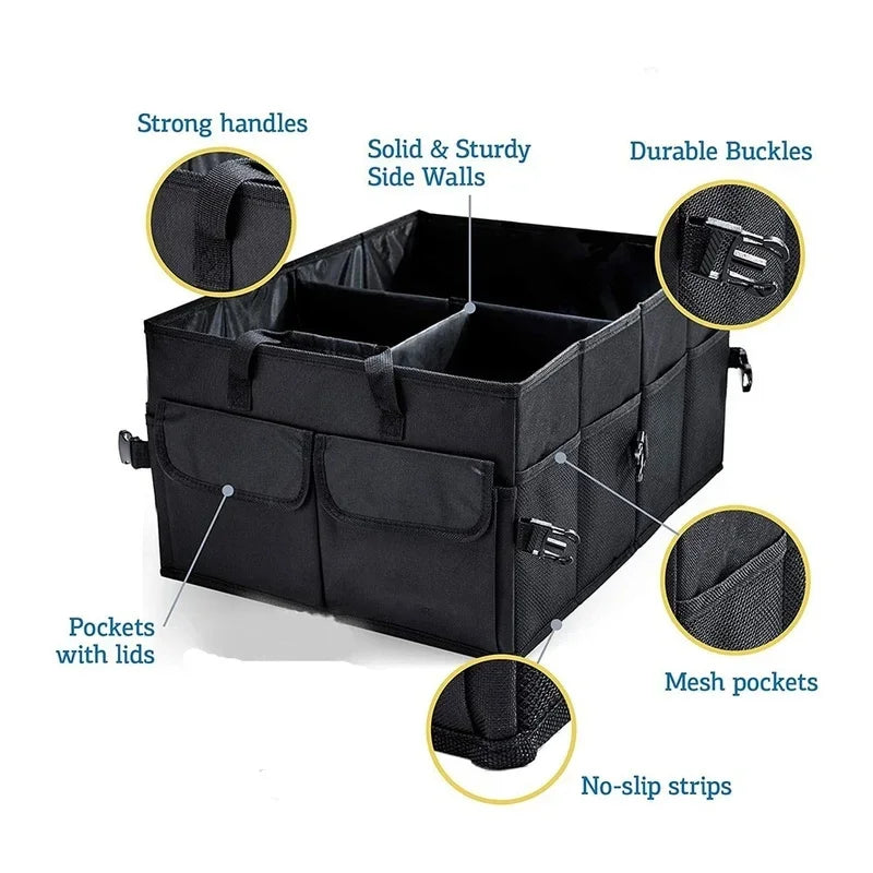 Organizador Colapsible de Cajuela - Gran Capacidad para Herramientas y Accesorios