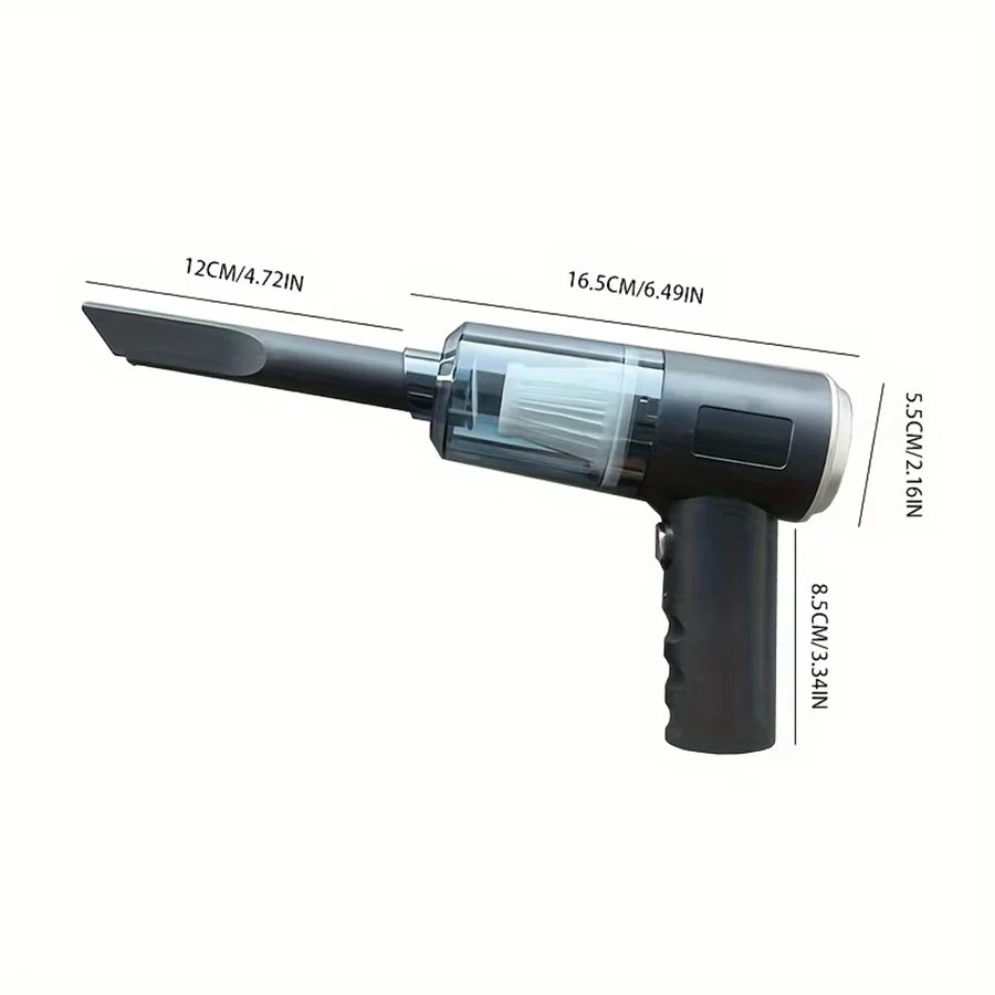 Aspiradora de Mano para Auto 5500Pa - Filtro HEPA, Inalámbrica, Limpieza de Coche y Hogar