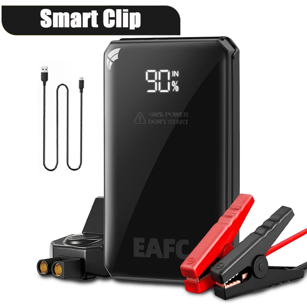 Arrancador de Batería Portátil 1000A - Power Bank para Auto con Luz LED