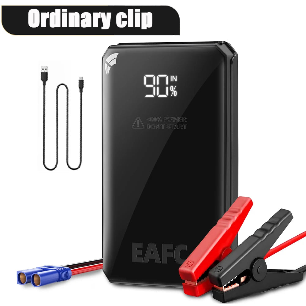 Arrancador de Batería Portátil 1000A - Power Bank para Auto con Luz LED