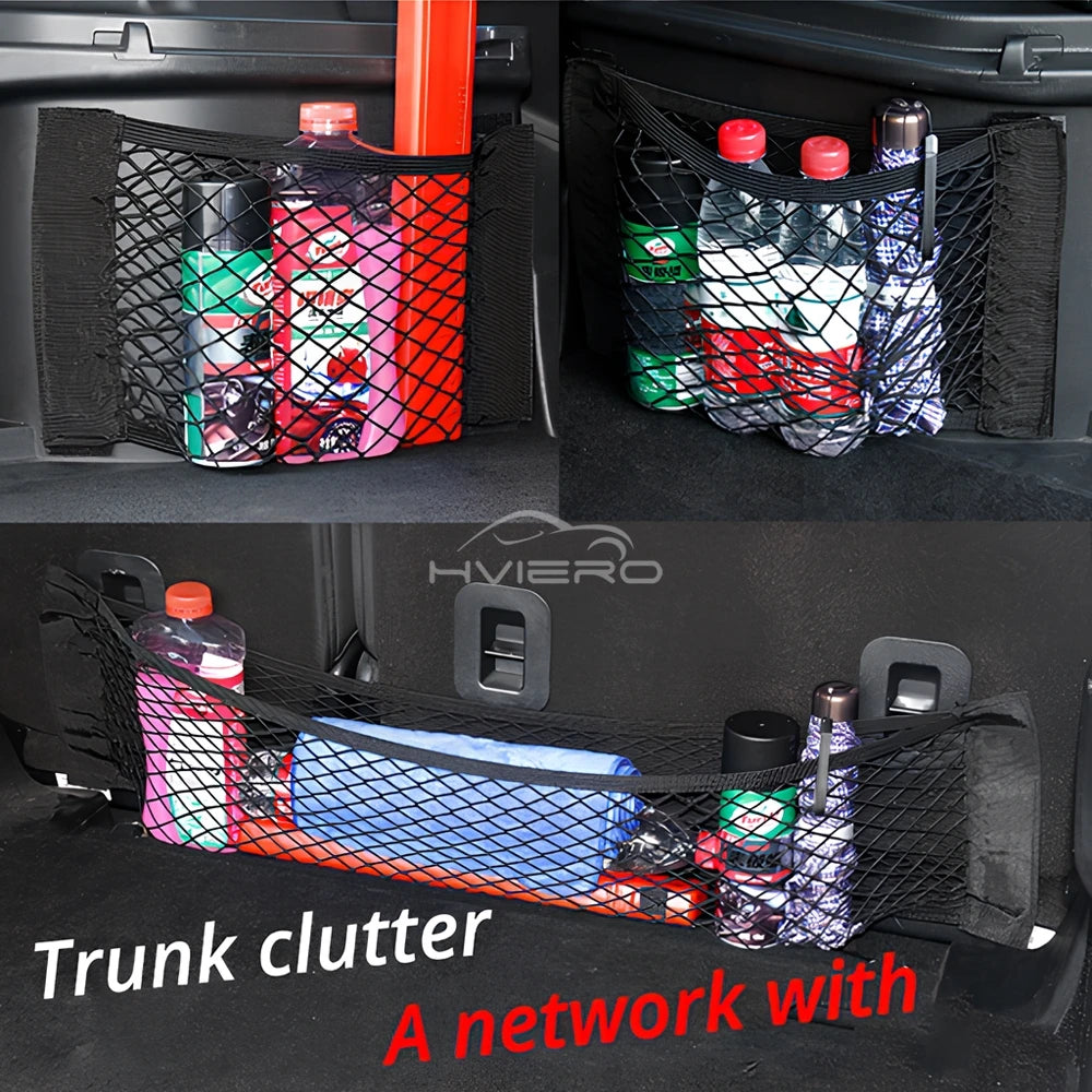 Red Organizadora Elástica para Cajuela - Universal con Velcro y Alta Capacidad