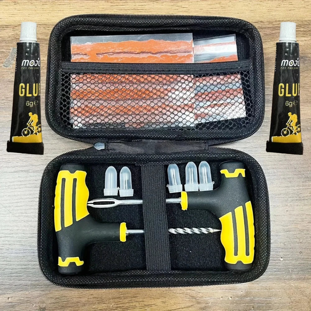 Kit de Reparación de Llantas de Emergencia - Parches y Pegamento para Auto y Camioneta