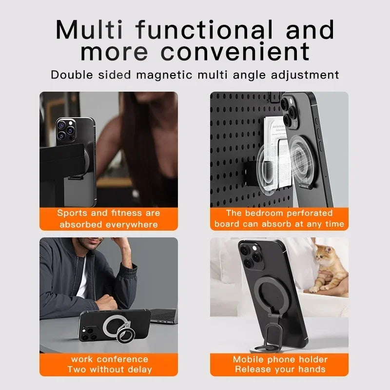 Anillo Soporte MagSafe Doble Cara Plegable - Base Portátil Universal para iPhone