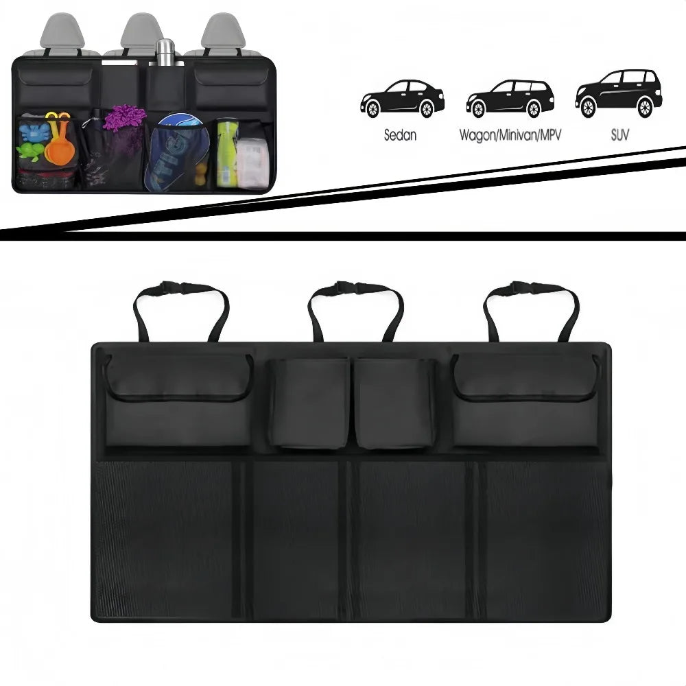 Bolsa Organizadora Colgante para Asiento Trasero - Impermeable con Bolsillo de Malla