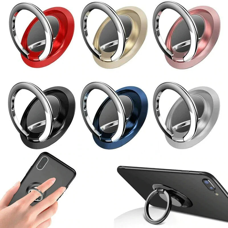 Anillo Soporte 360° para Celular - Magnético Universal con Base para Auto