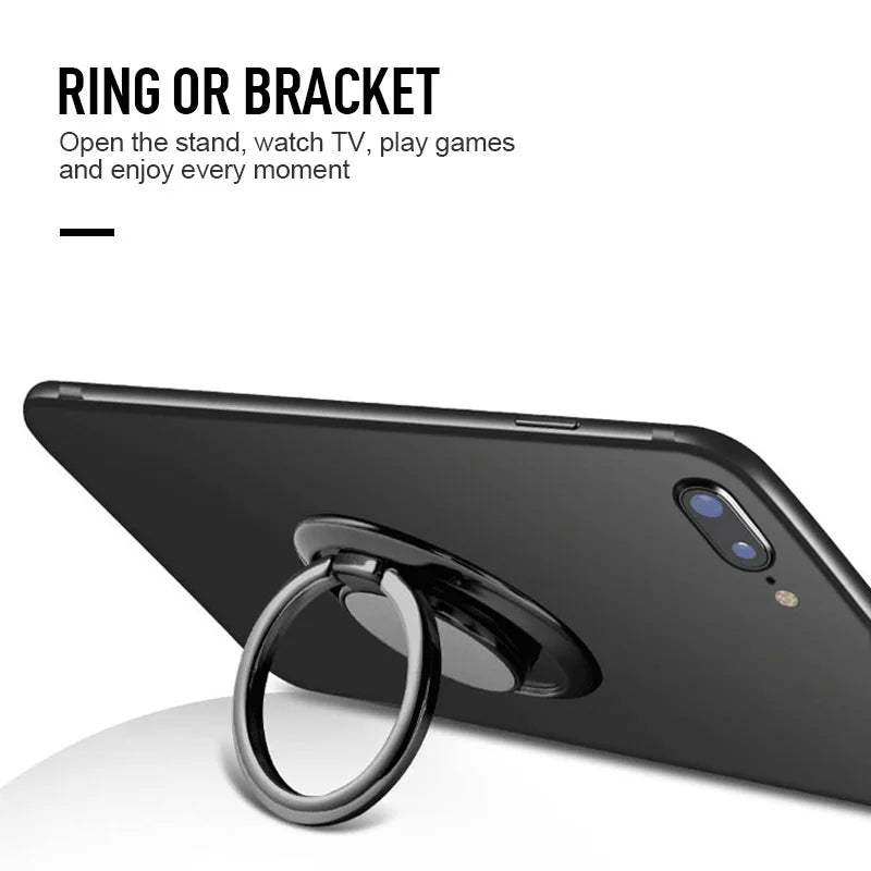 Anillo Soporte 360° para Celular - Magnético Universal con Base para Auto