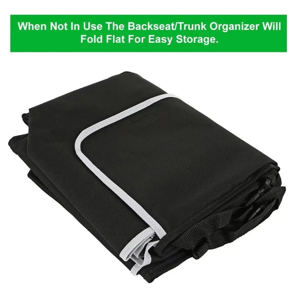 Bolsa Organizadora Colgante para Asiento Trasero - Impermeable con Bolsillo de Malla
