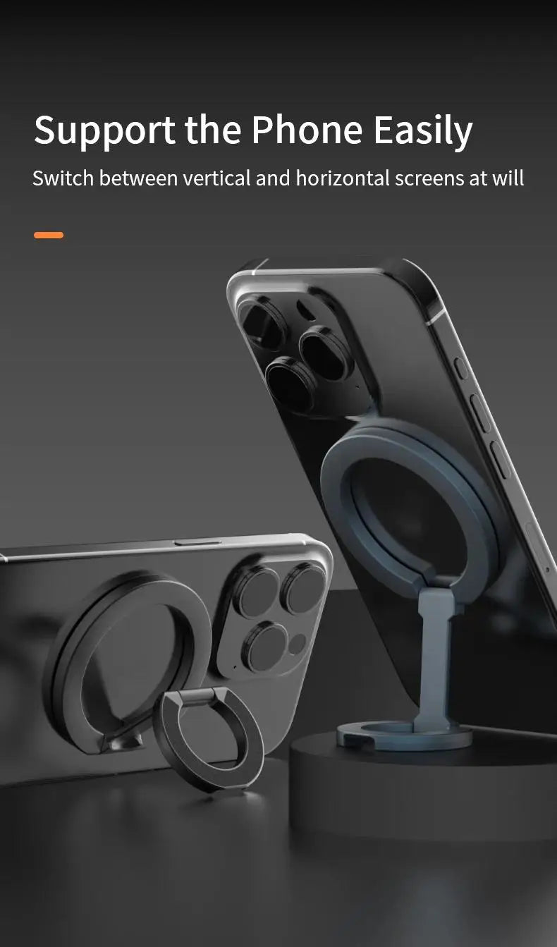Soporte Plegable Magnético Doble Cara para Celular - Anillo y Base Universal