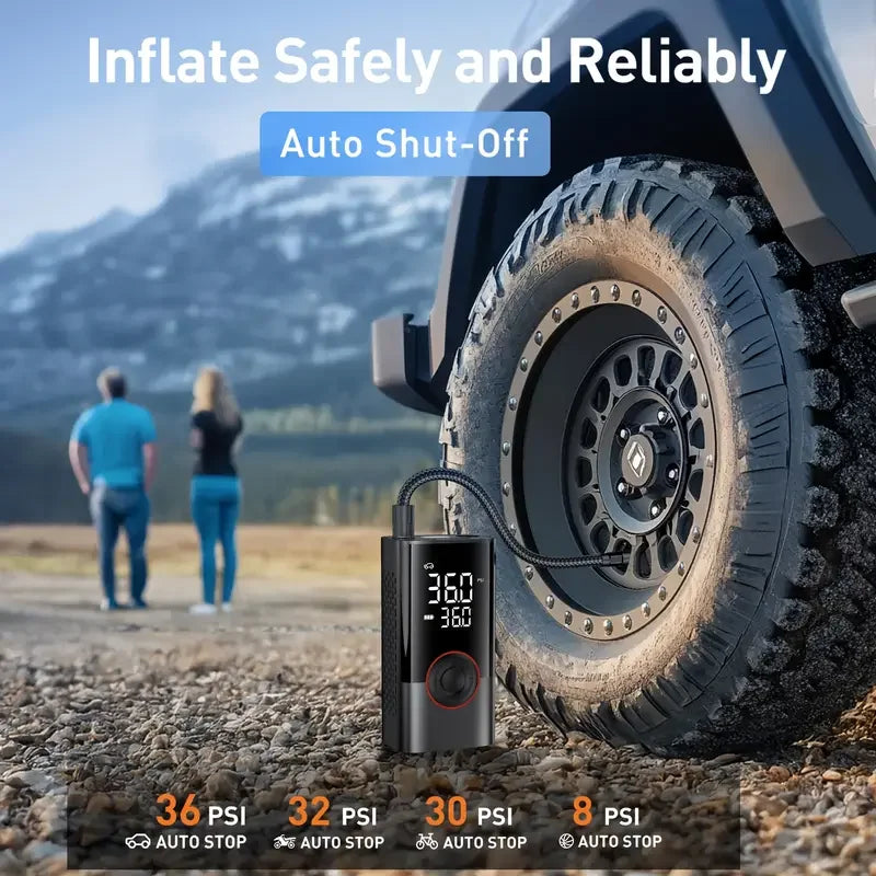 Compresor de Aire 150PSI Alámbrico/Inalámbrico para Auto y Moto