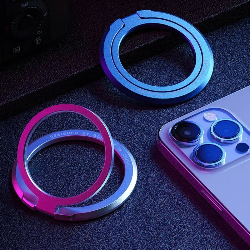 Anillo Agarre Magnético Plegable para Celular - Soporte MagSafe Universal