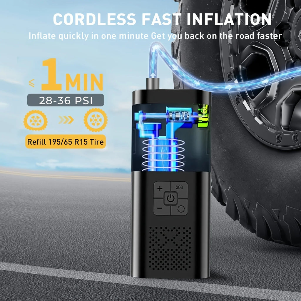 Compresor de Aire Portátil para Auto - 3X más Rápido 150PSI