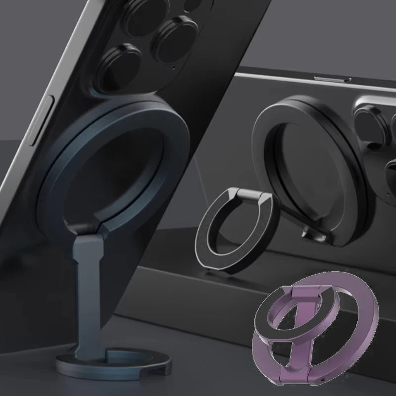 Soporte Plegable Magnético Doble Cara para Celular - Anillo y Base Universal