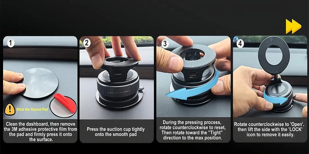 Soporte Magnético MagSafe para Auto - 360° Ajustable Plegable Bolsillo Universal