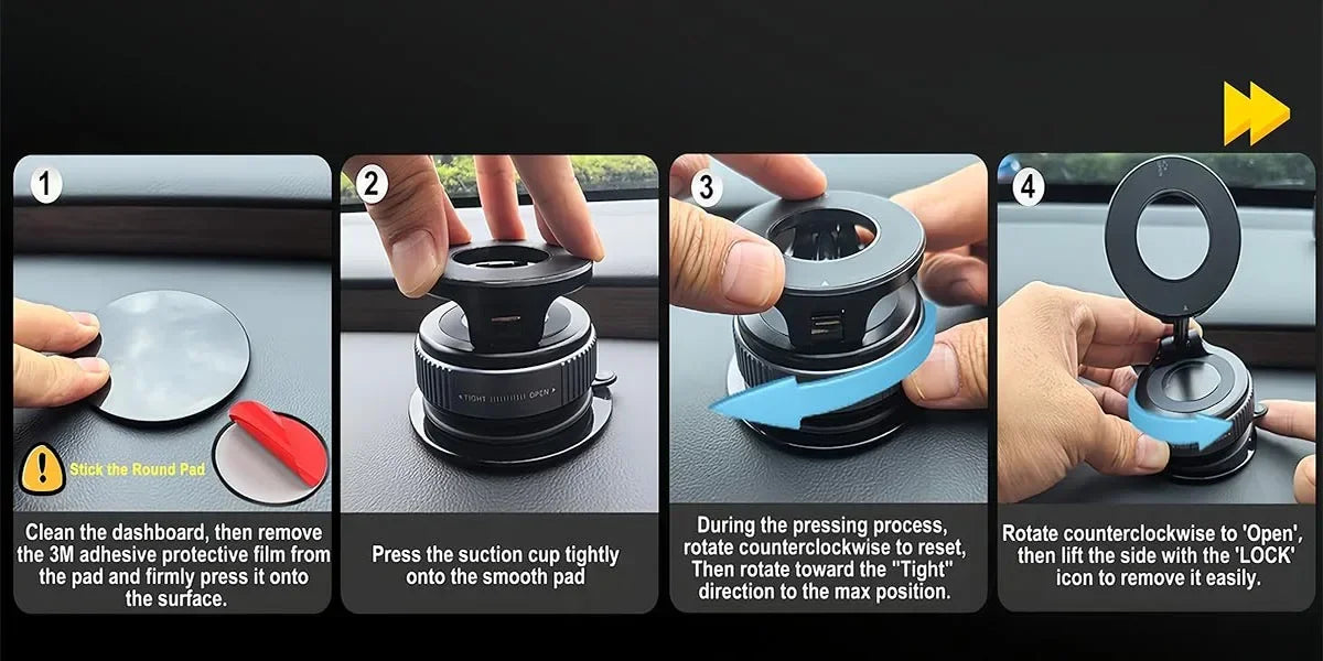 Soporte Magnético MagSafe para Auto - 360° Ajustable Plegable Bolsillo Universal