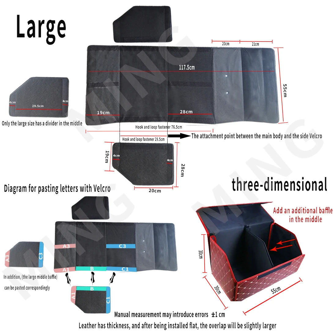 Caja Organizadora de Cajuela - Gran Capacidad Plegable con Asa